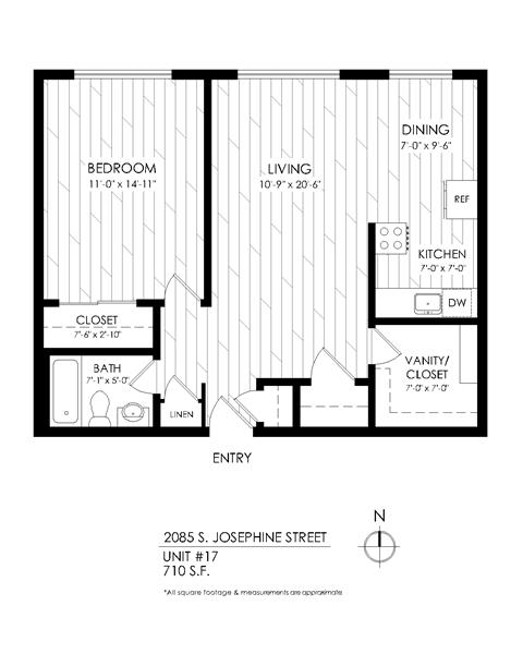 2085 S Josephine Street Studio-2 Beds Apartment for Rent - Photo Gallery 10
